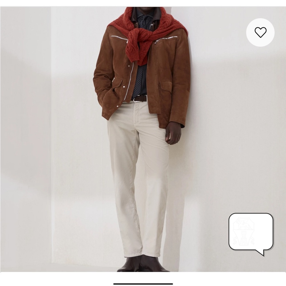 Brunello Cucinelli Cream Corduroy Pants